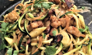 Teri's Pas-T-hai with Zucchini Noodles and Coco-Curry Nut Sauce Recipe