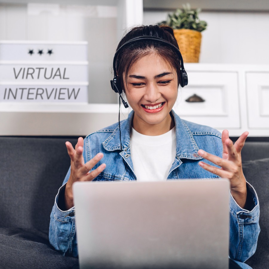 people doing virtual interview