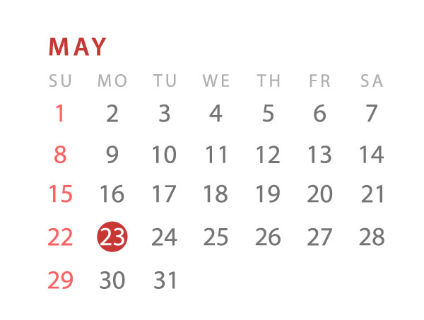 Global Event Calender - May