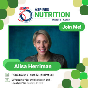 canfitpro ASPIRES Nutrition presenter: Alisa Herriman