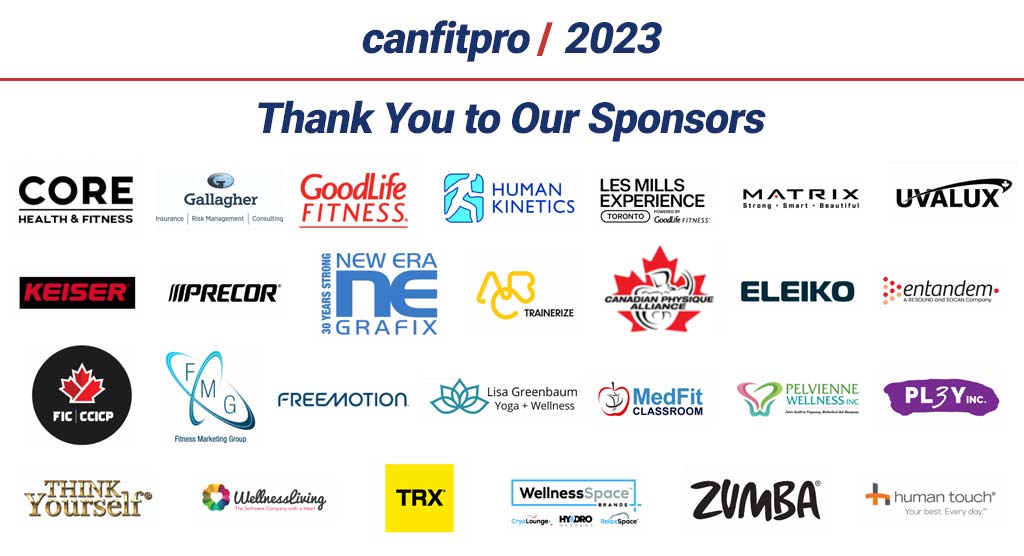 2023 canfitpro event sponsors
